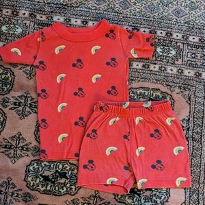 Hanna Andersson Short John Pajama Set, Size 90/3 DISNEY, MICKEY MOUSE